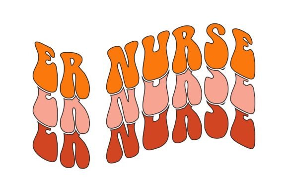 Er Nurse Groovy Wavy SVG Design: Graphics and Crafts