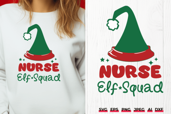 Nurse Elf Squad SVG Christmas Nurse